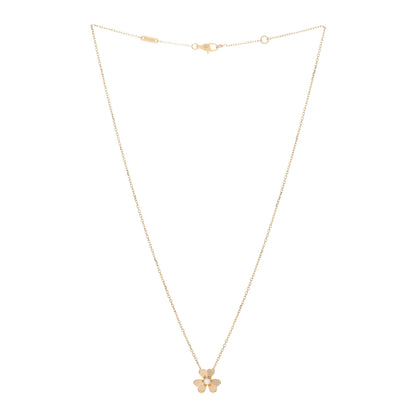 Van Cleef & Arpels 18K Yellow Gold Diamond Mini Frivole Pendant Necklace 4 of 5