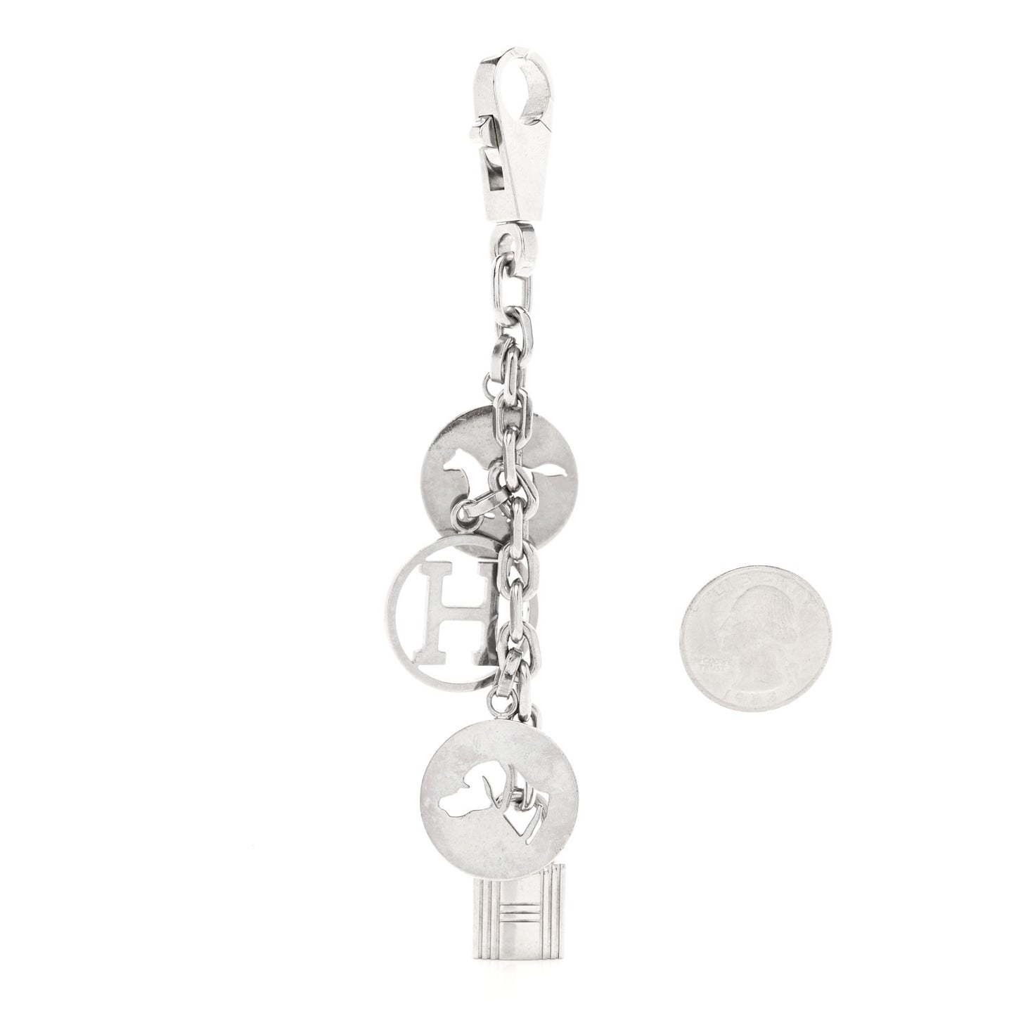 Palladium Breloque Bag Charm Silver
