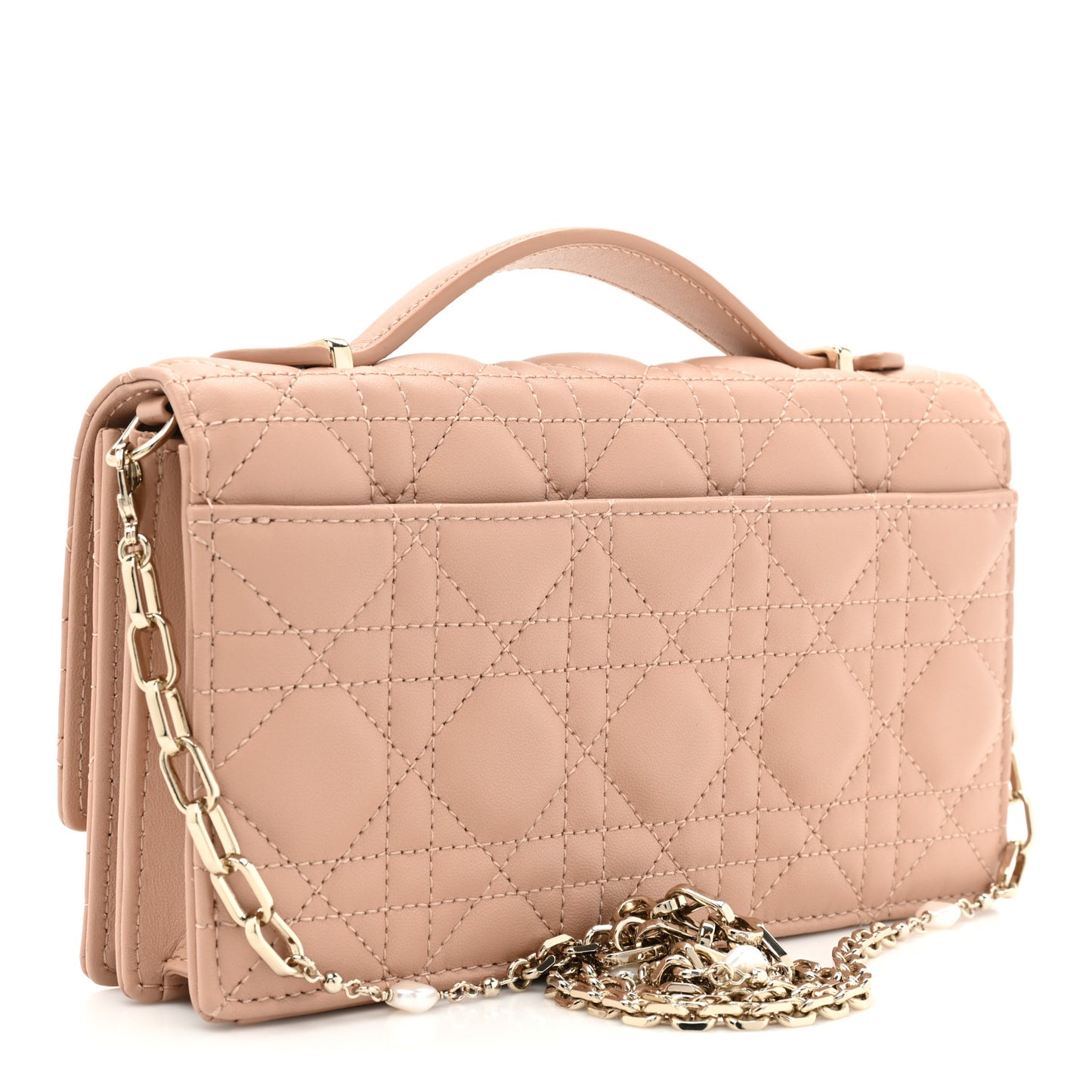 Lambskin Cannage Mini My Dior Bag Rose Des Vents