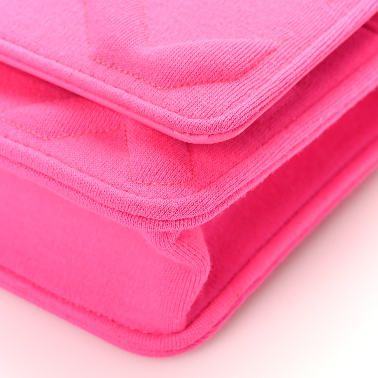 Chanel Jersey Quilted Chanel 19 Wallet On Chain WOC Pink 9 of 9