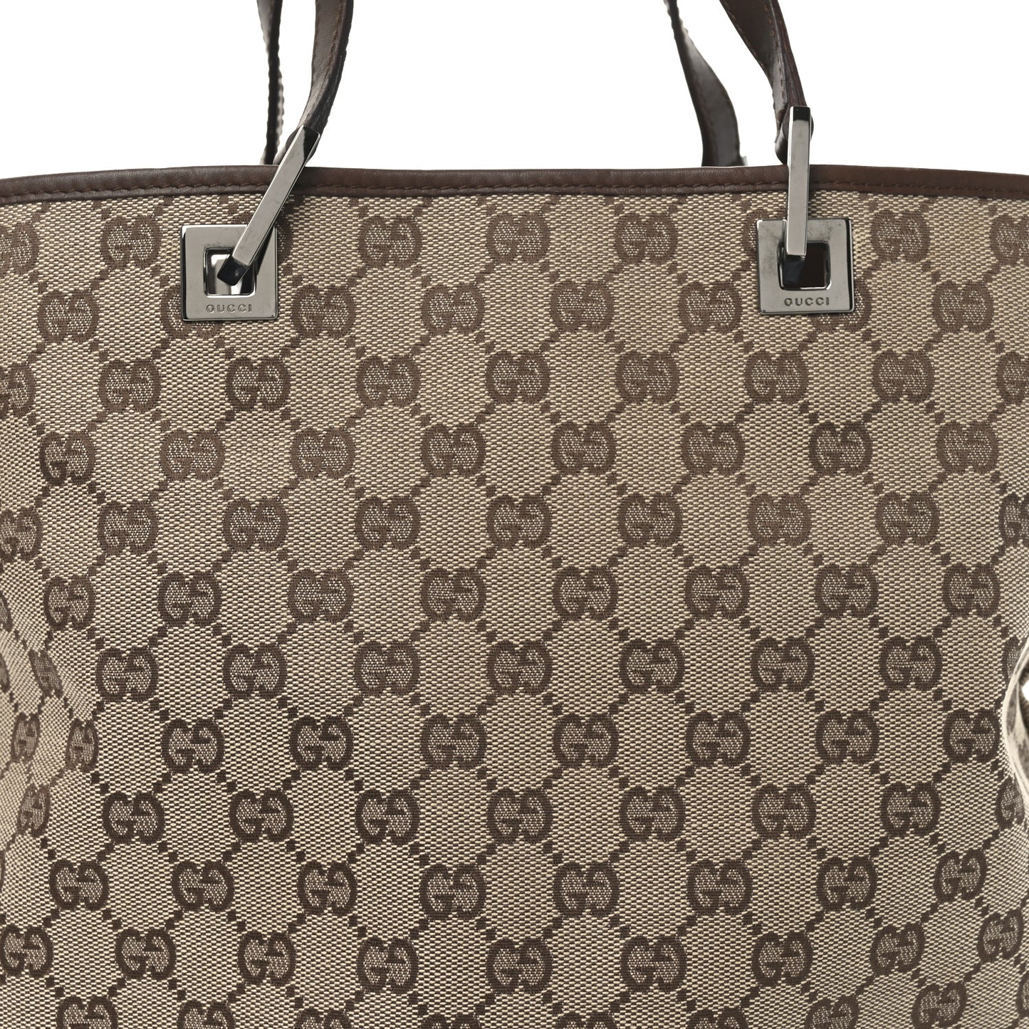 Monogram Large Bucket Tote Dark Brown
