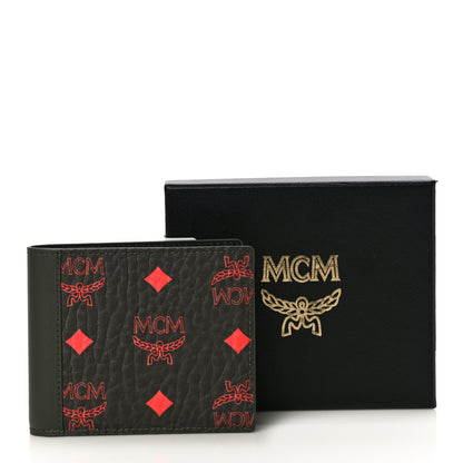 MCM Visetos Bi-Fold Wallet Dark Green 10 of 10
