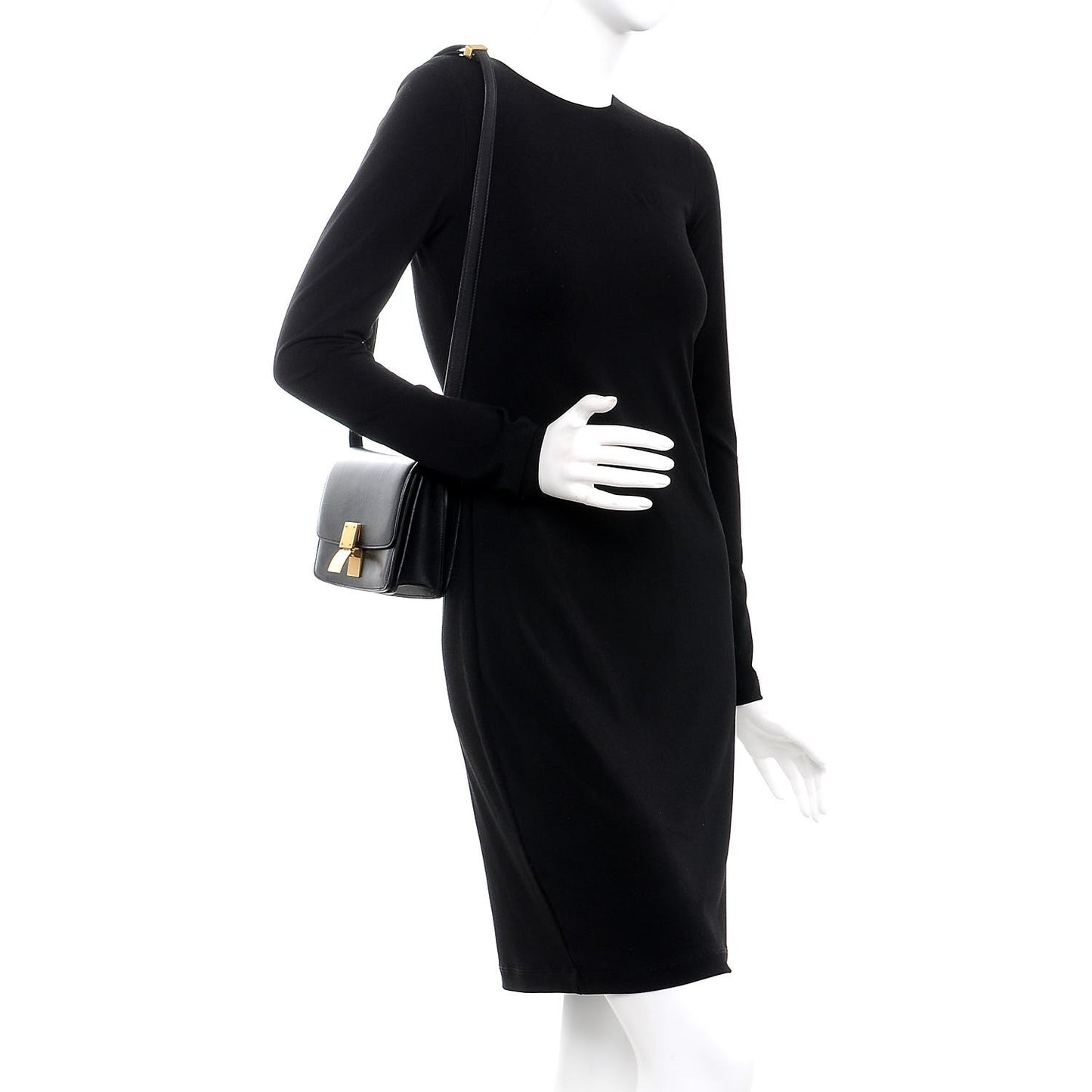 Box Calfskin Small Classic Box Flap Bag Black
