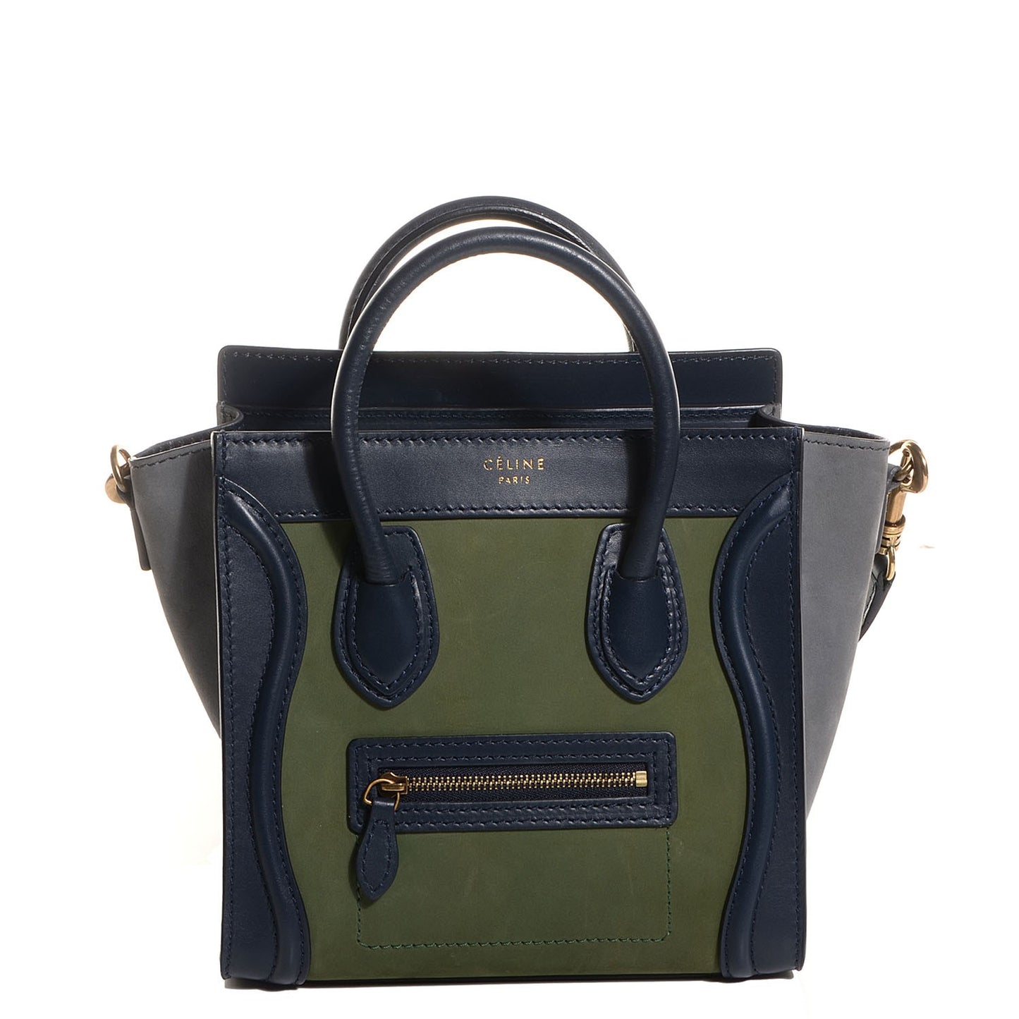 Nubuck Smooth Calfskin Nano Tri-Color Luggage