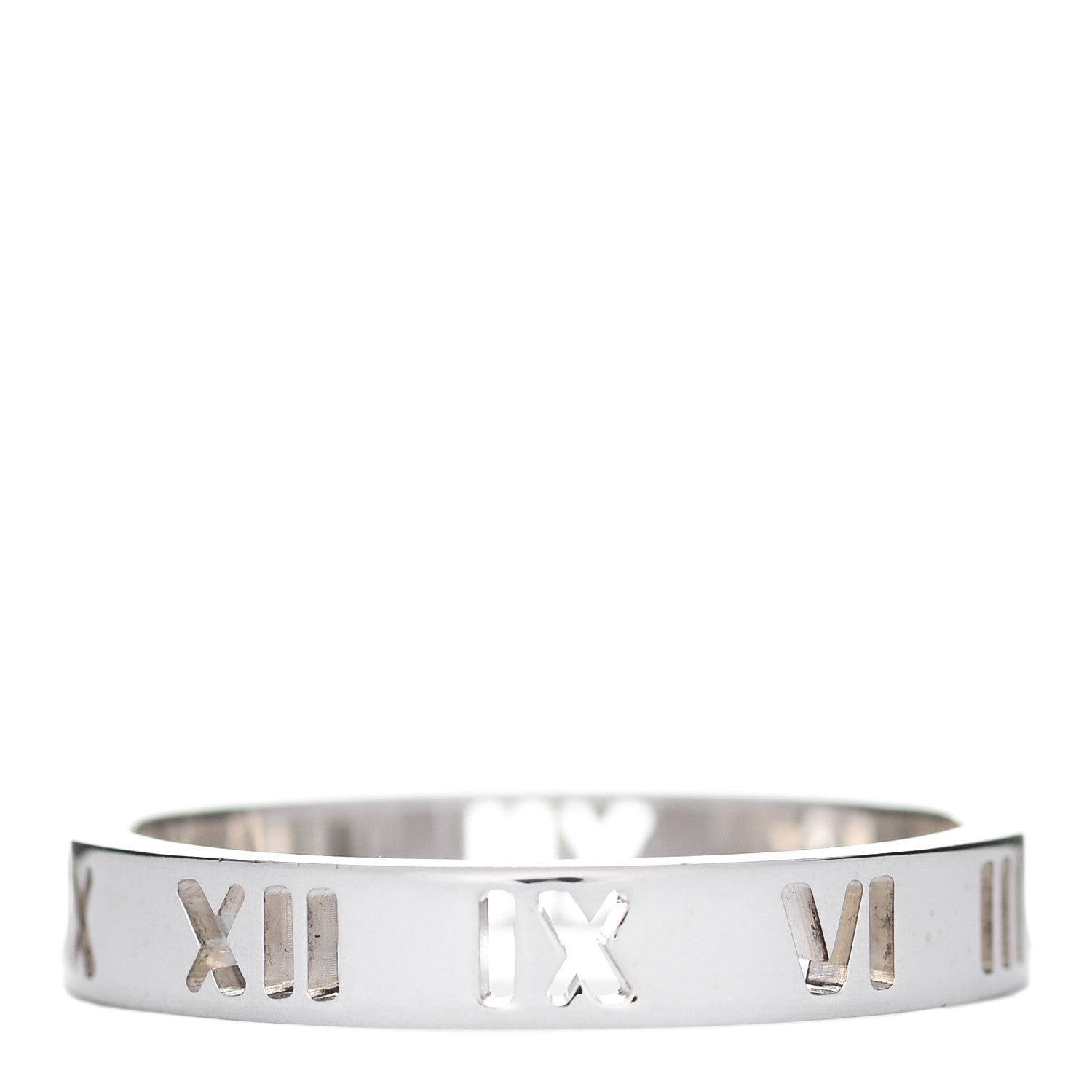 Tiffany Sterling Silver Narrow Atlas Pierced Ring 58 8.25 3 of 4
