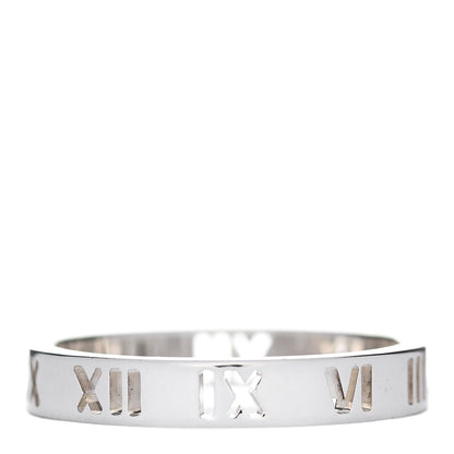 Tiffany Sterling Silver Narrow Atlas Pierced Ring 58 8.25 3 of 4