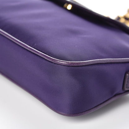 Prada Tessuto Nylon Saffiano Crossbody Bag Uva 9 of 11