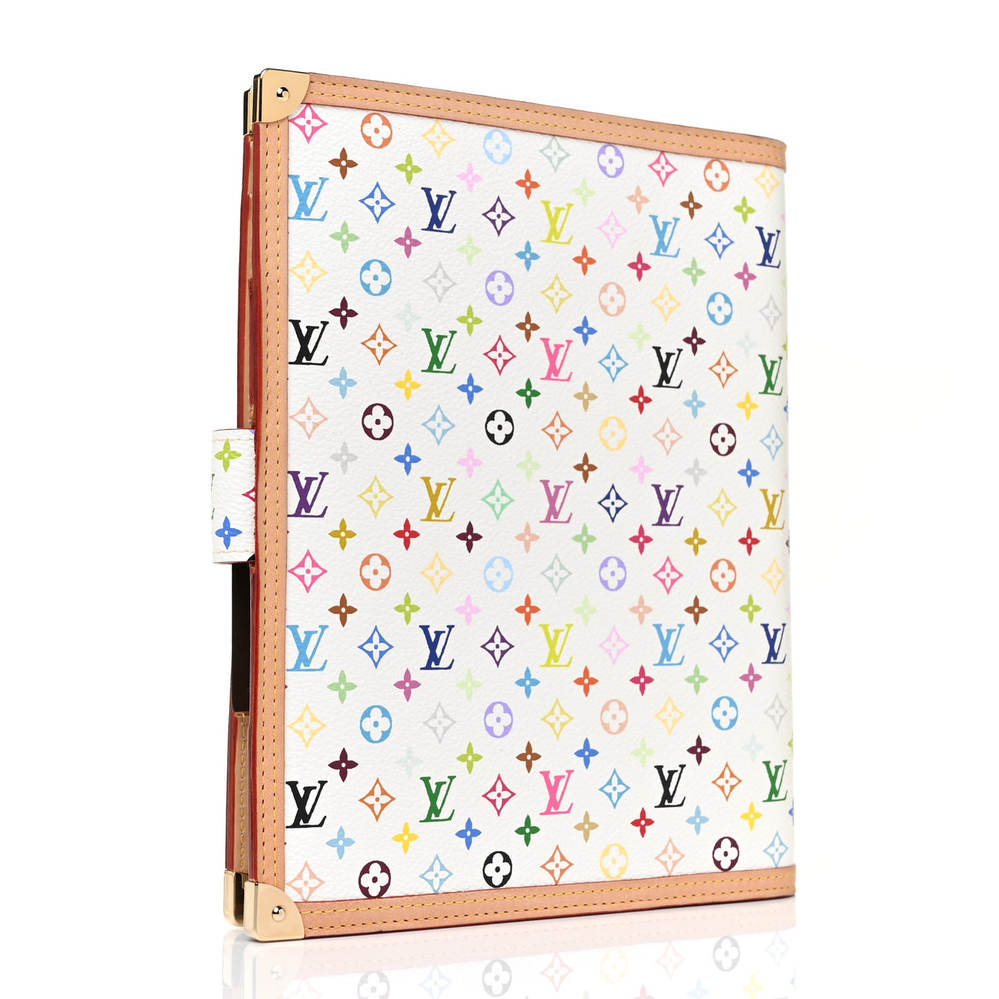 Monogram Multicolor Large Ring Agenda Cover White
