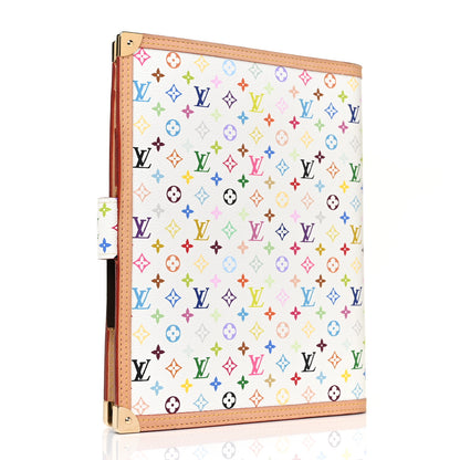 Louis Vuitton Monogram Multicolor Large Ring Agenda Cover White 3 of 8