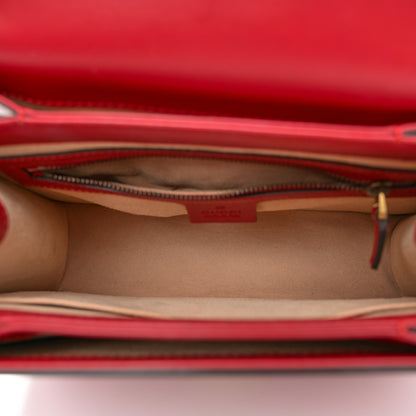Gucci Calfskin Sylvie Web Small Queen Margaret Top Handle Bag Red 5 of 12