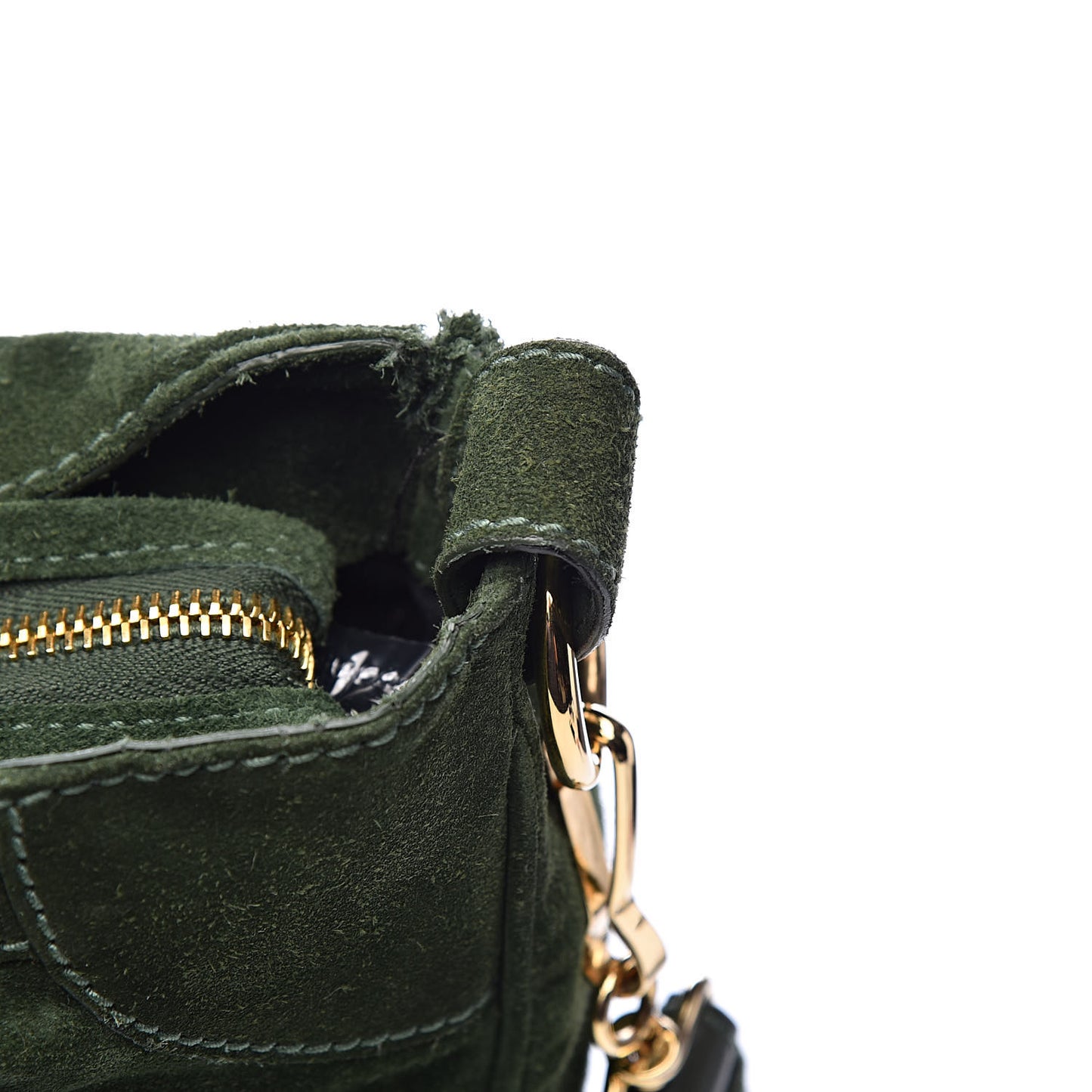 Baby Daim Suede Giant 12 Gold Hardware Velo Vert Militaire
