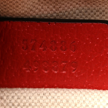 Gucci GG Supreme Monogram Apple Small Retro Interlocking G Shoulder Bag Beige Multicolor Lobster Red 7 of 13