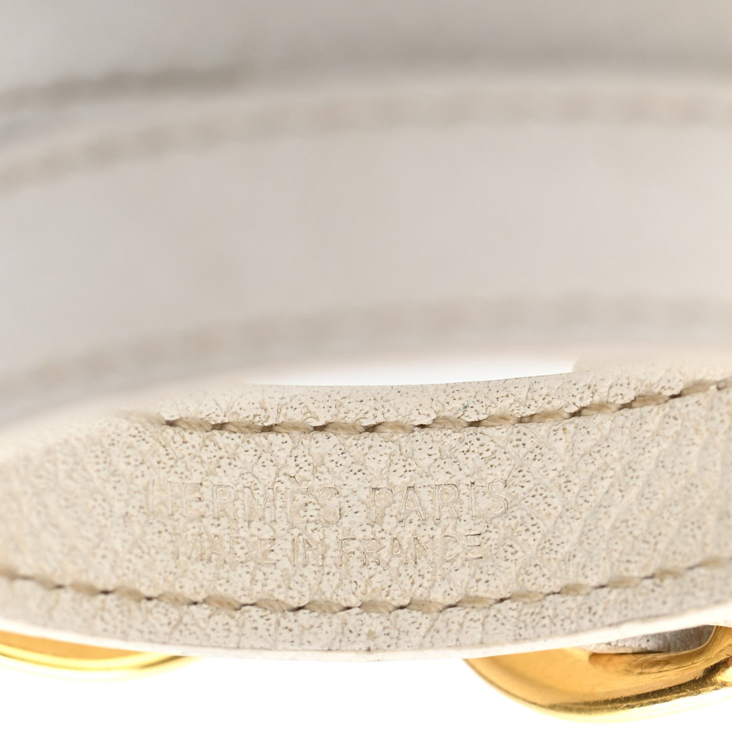 Epsom Baby Pavane Double Tour Bracelet S White