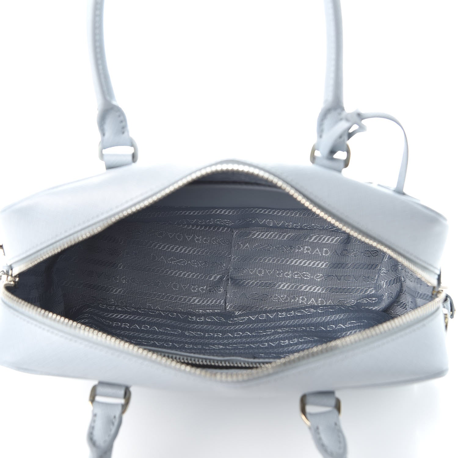 Prada Saffiano Lux Bauletto Lago 4 of 9