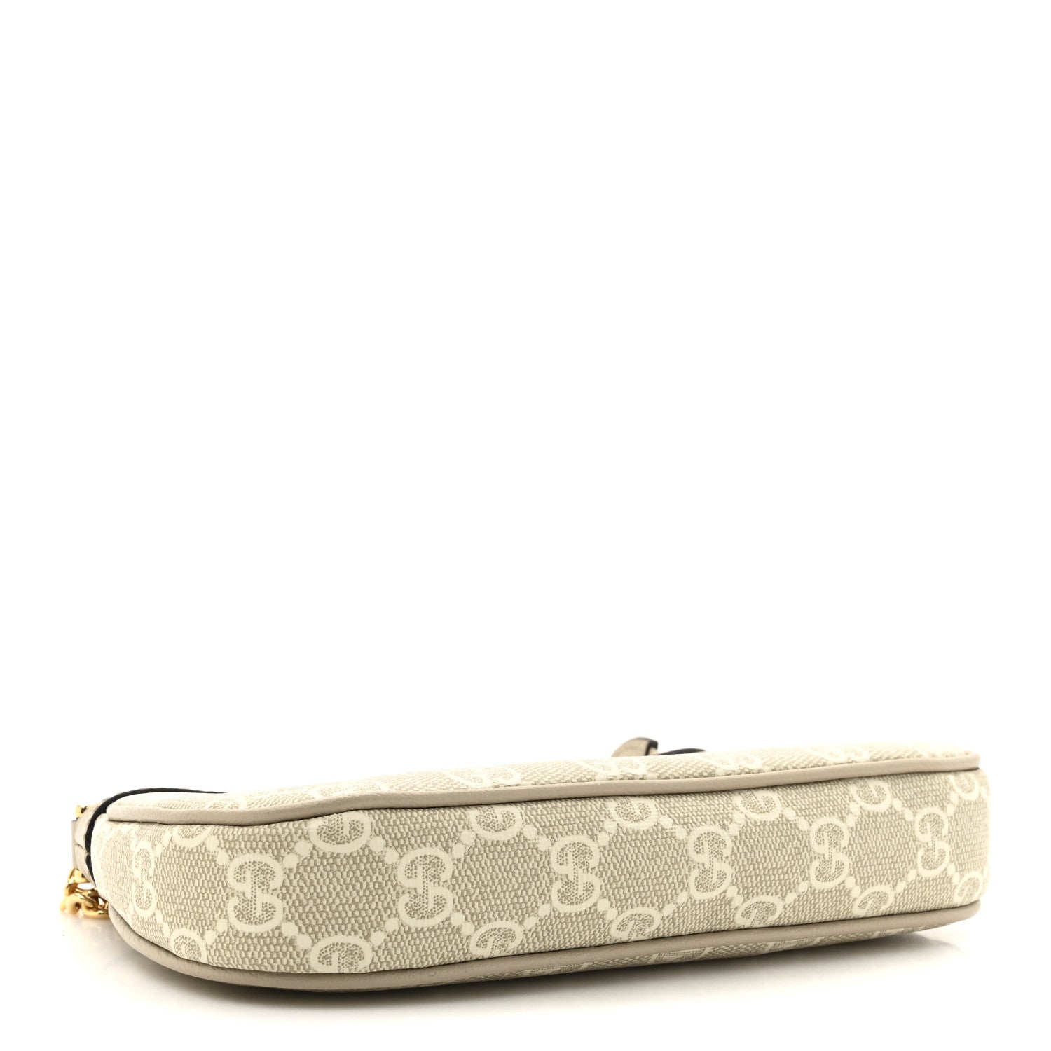 Gucci GG Supreme Monogram Textured Dollar Calfskin Web Mini Ophidia GG Handbag Beige Mystic White Oatmeal 4 of 11