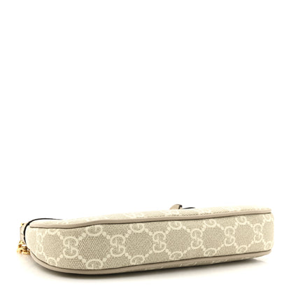 Gucci GG Supreme Monogram Textured Dollar Calfskin Web Mini Ophidia GG Handbag Beige Mystic White Oatmeal 4 of 11