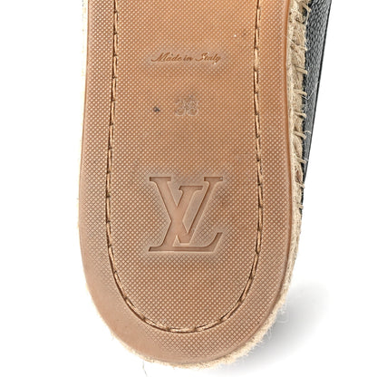 Louis Vuitton Monogram Calfskin Starboard Espadrille Flats 38 Black 7 of 9