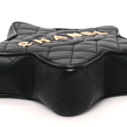 Chanel Lambskin Quilted Walk of Fame Star Bag Black 9 of 10