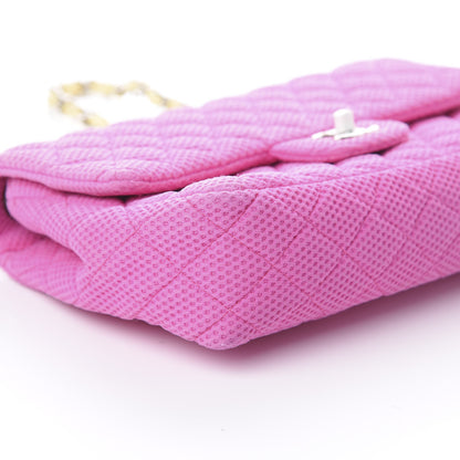 Chanel Neoprene Quilted Medium Single Flap Pink 5 of 9