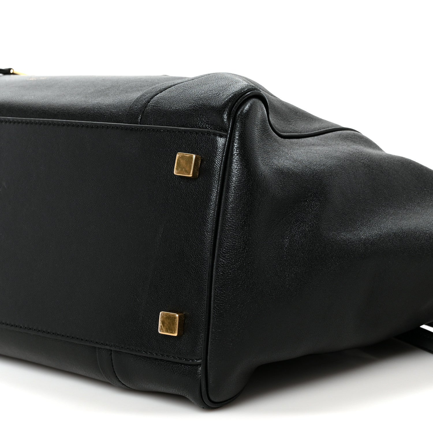 Celine Supple Shiny Lambskin Medium Smiling New Luggage Black 10 of 11