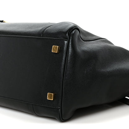 Celine Supple Shiny Lambskin Medium Smiling New Luggage Black 10 of 11