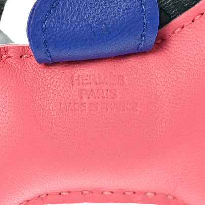 Hermes Milo Lambskin Grigri Rodeo Horse Bag Charm PM Rose Azalee Vert Cypress Bleu Electrique 3 of 4