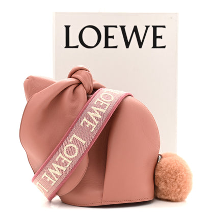Loewe Calfskin Shearling Small Bunny Shoulder Bag Peach Bloom 11 of 11