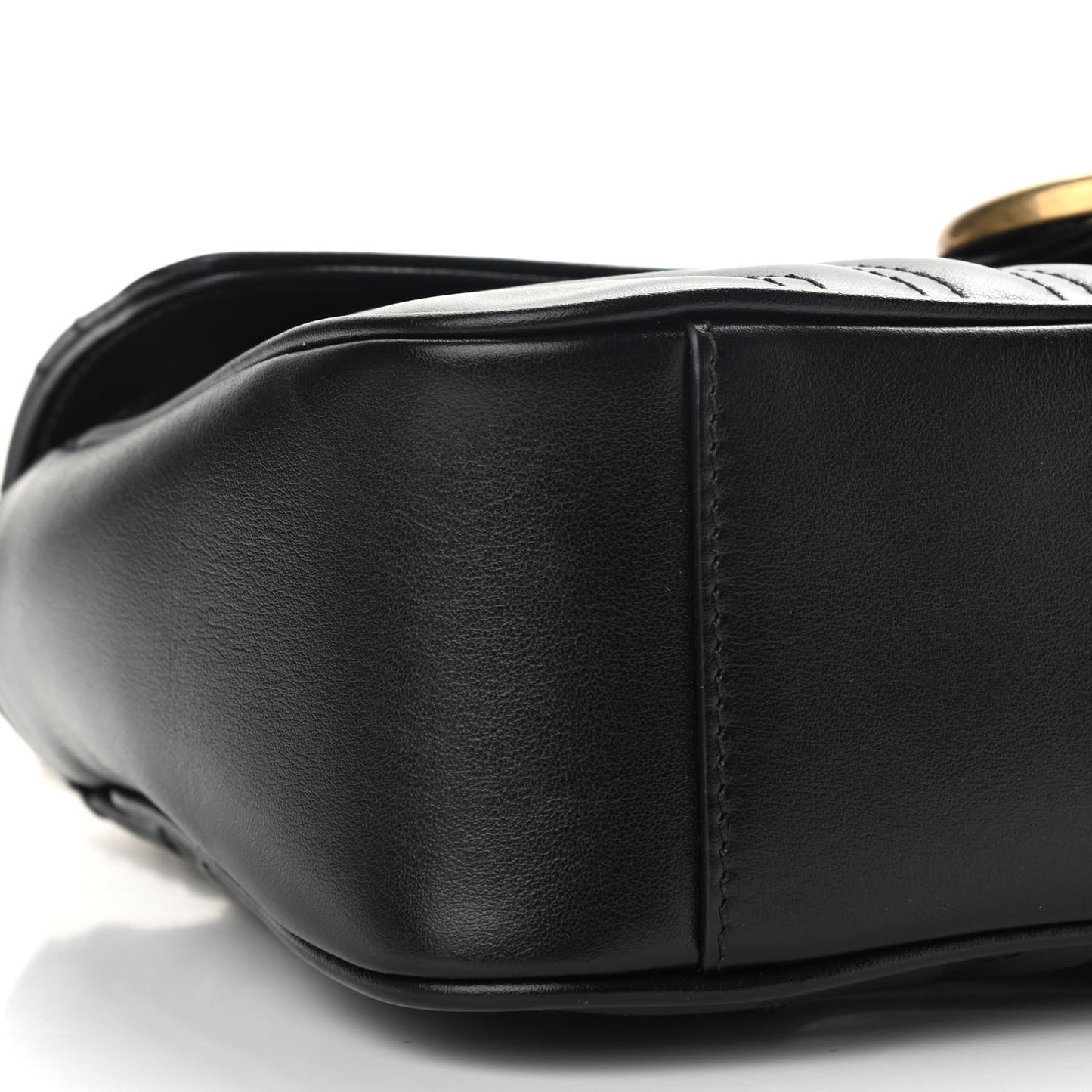 Calfskin Matelasse Small GG Marmont Shoulder Bag Black