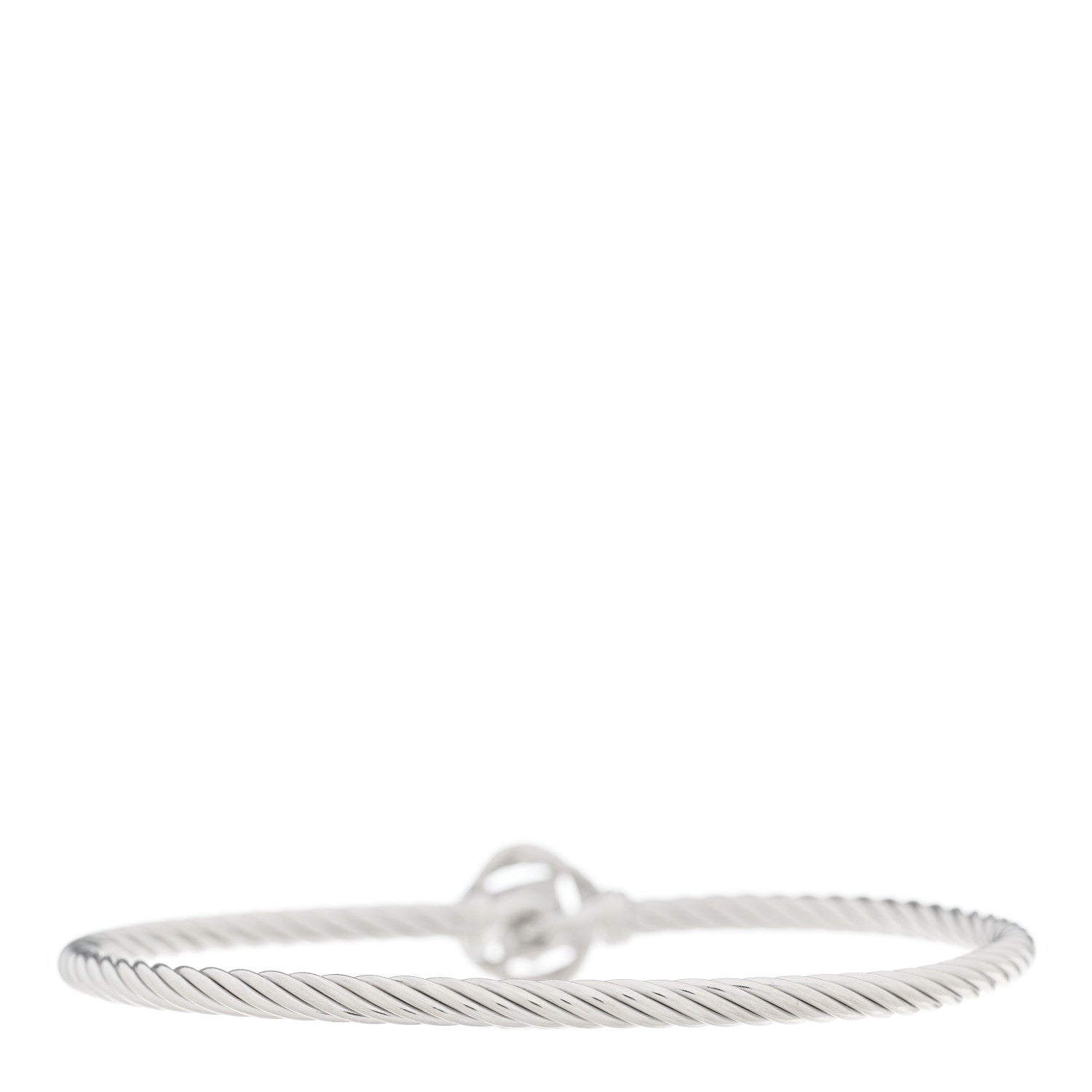 David Yurman Sterling Silver Diamond 3mm Infinity Bracelet 2 of 3