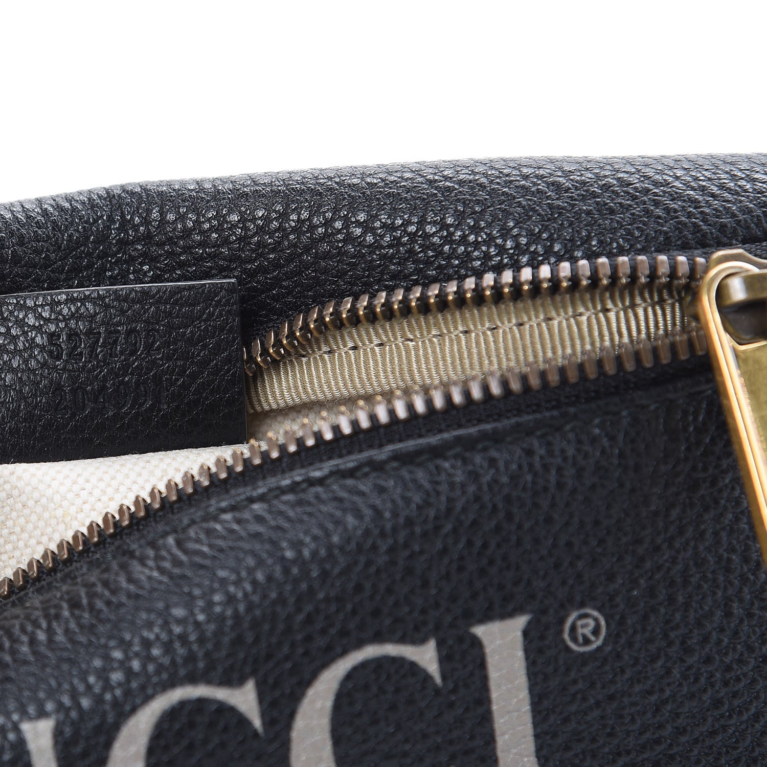Gucci Grained Calfskin Small Logo Belt Bag Black 7 of 10