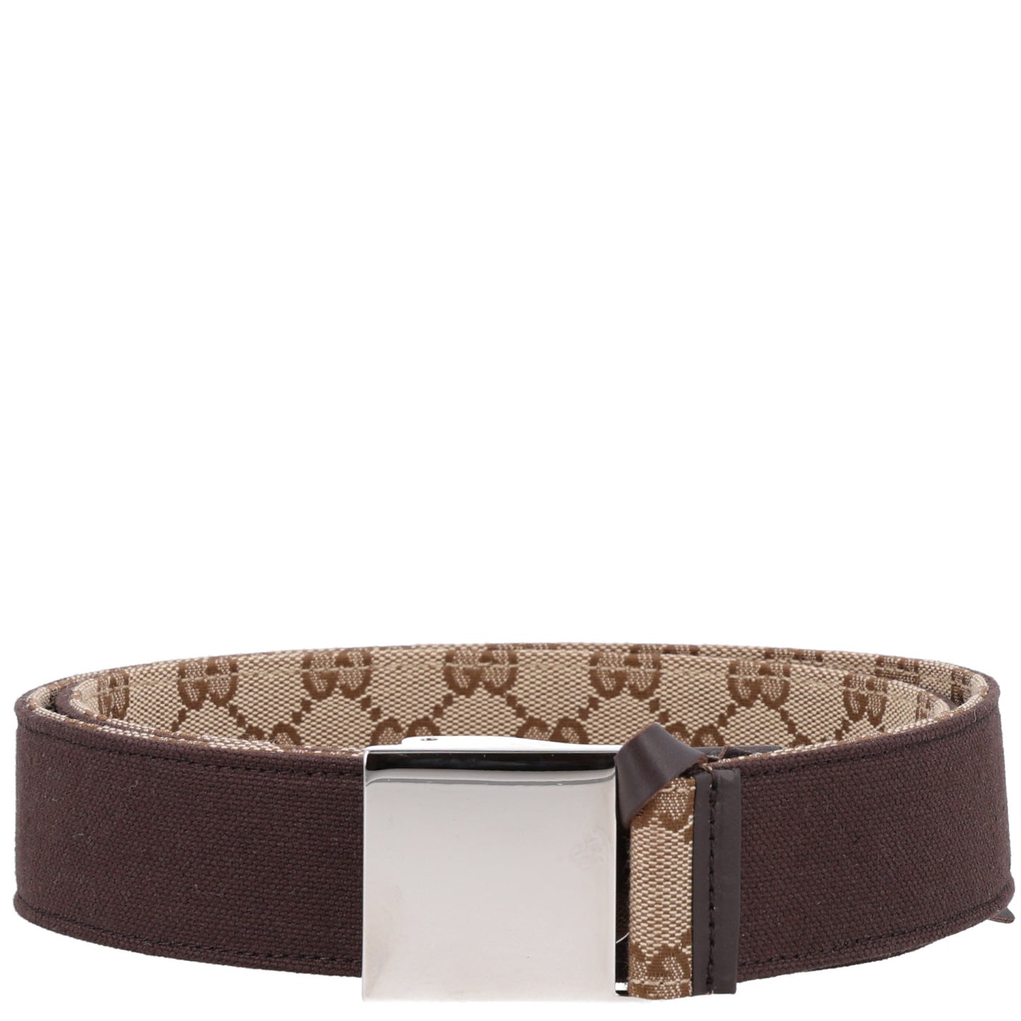 Econyl Nylon Monogram Lift Belt Logo Buckle 100 40 Belt Beige Ebony Cocoa