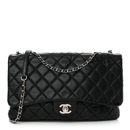 Chanel Lambskin Quilted Jumbo Chanel 3 Flap Black 1 of 13