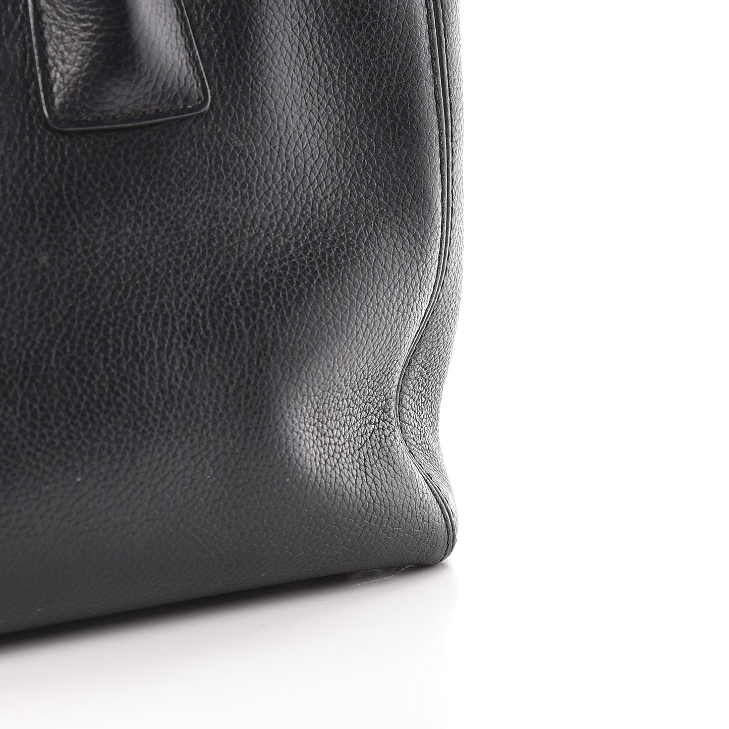 Calfskin Small Cerf Shopper Tote Black