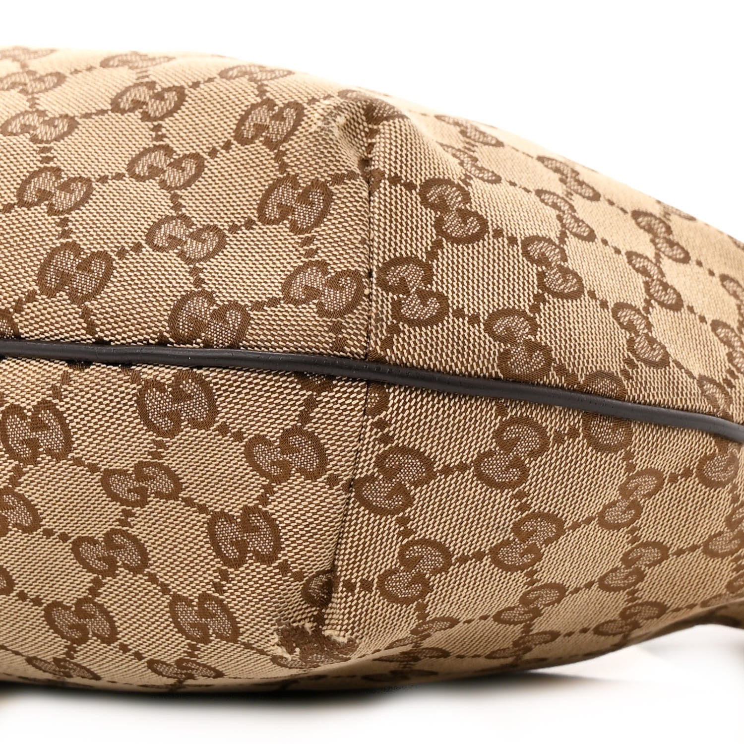Gucci Monogram Web Medium Half Moon Hobo Dark Brown 10 of 20