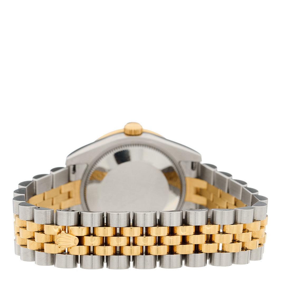 Rolex Stainless Steel 18K Yellow Gold Diamond 31mm Oyster Perpetual Datejust Watch Silver 178383 3 of 5