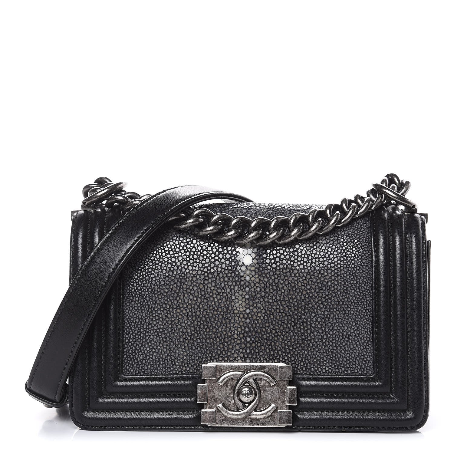 Chanel Galuchat Stingray Small Boy Flap Black 1 of 13