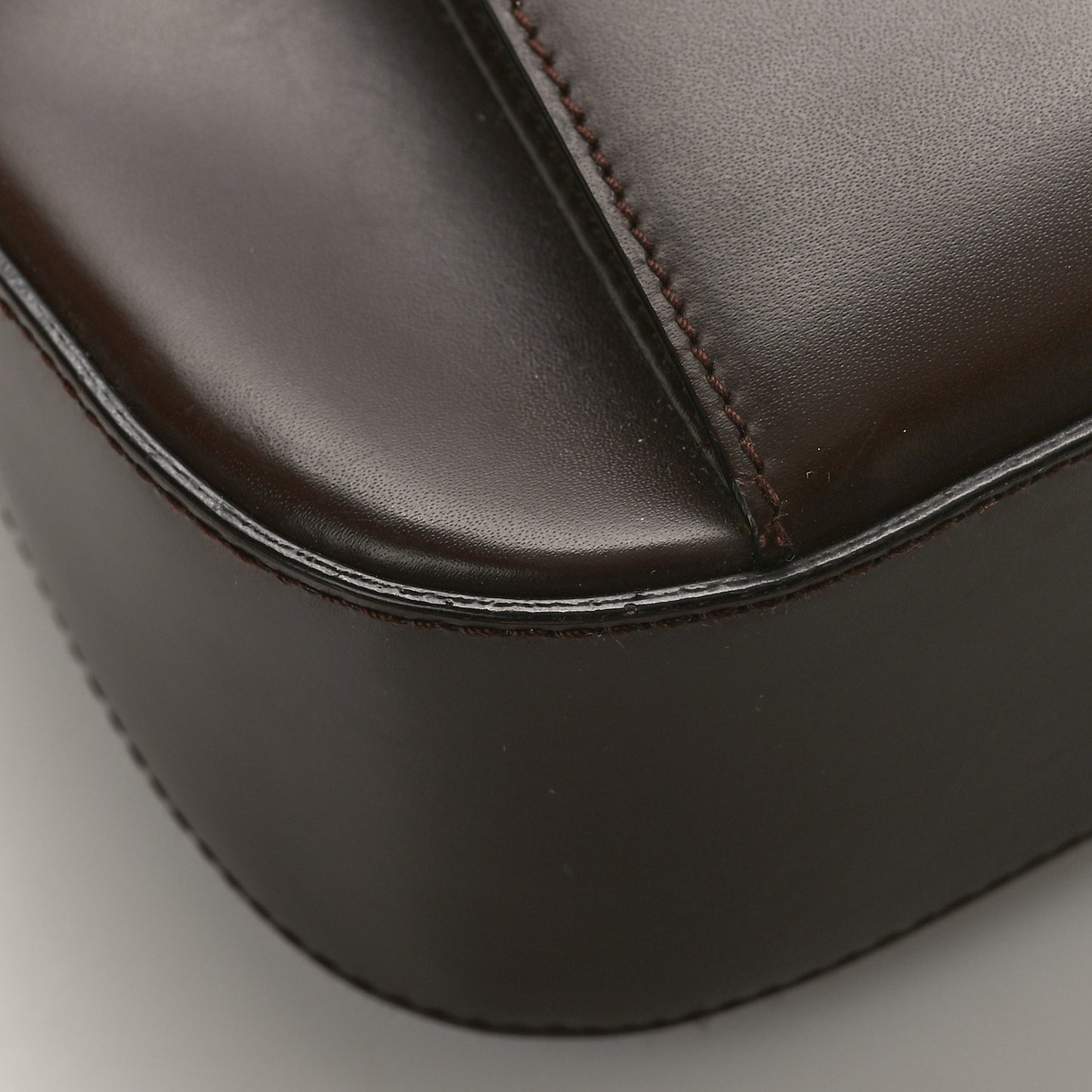 Soft Calfskin Gancini Hobo Dark Brown