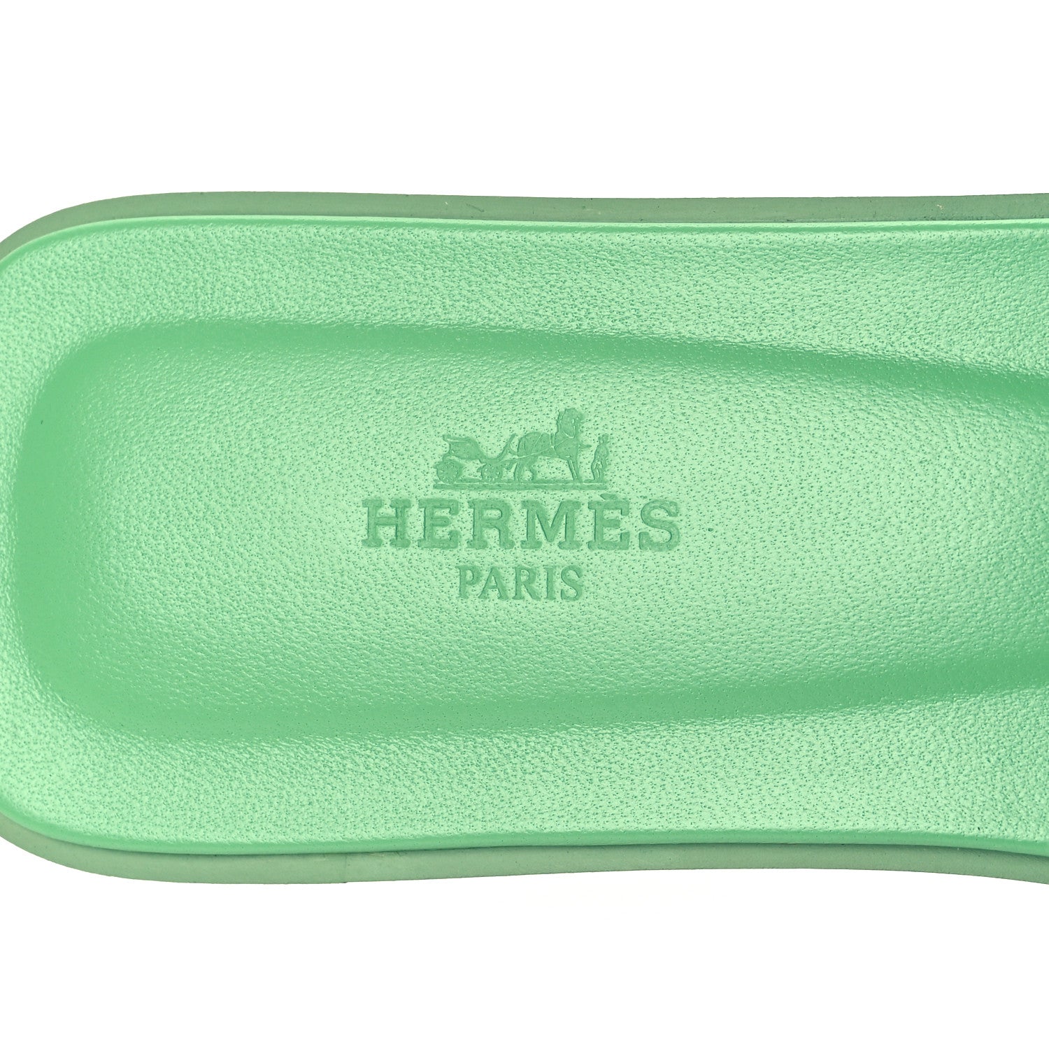 Hermes Epsom Oran Sandals 40.5 Vert Pomme 9 of 11