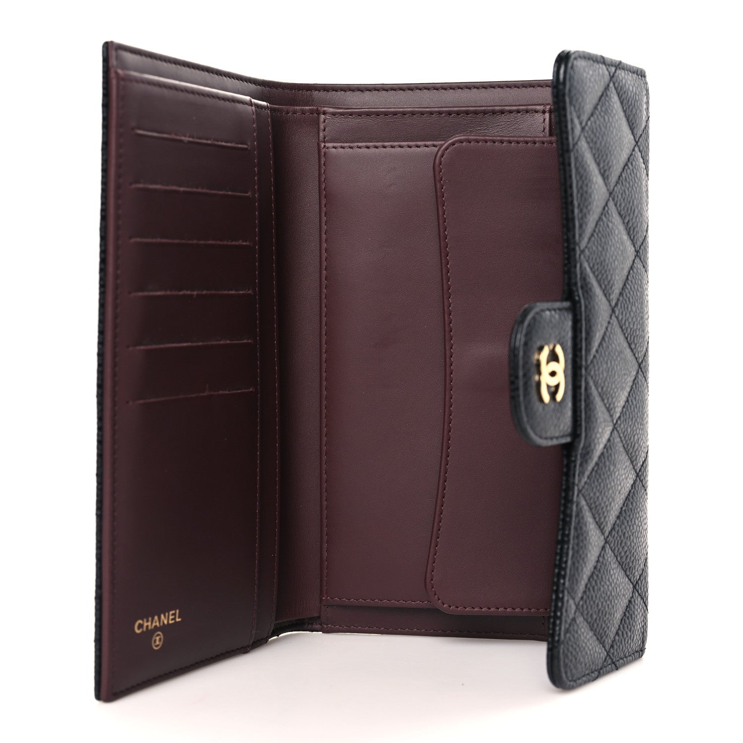 Chanel Caviar Quilted Large Flap Wallet Black 5 of 8