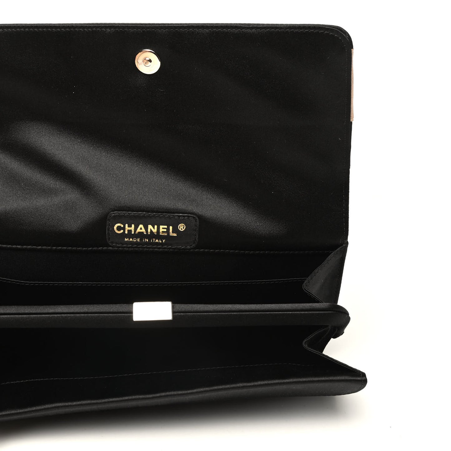Satin Bow Clutch Black