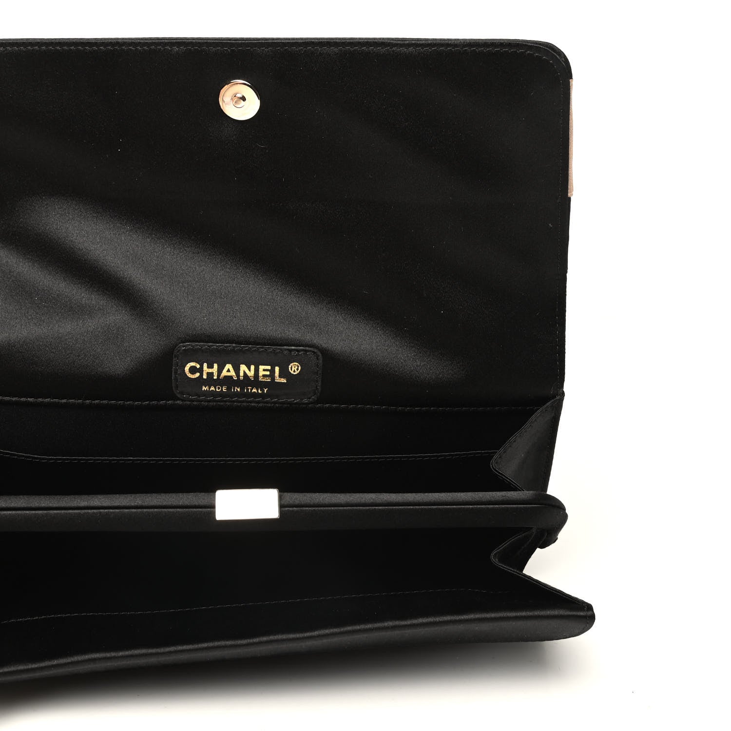 Chanel Satin Bow Clutch Black 5 of 10