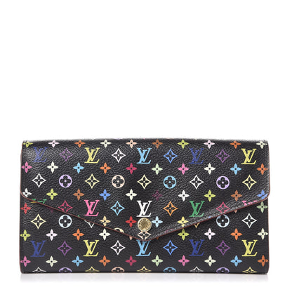 Louis Vuitton Monogram Multicolor Sarah Wallet NM Black Grenade 1 of 6
