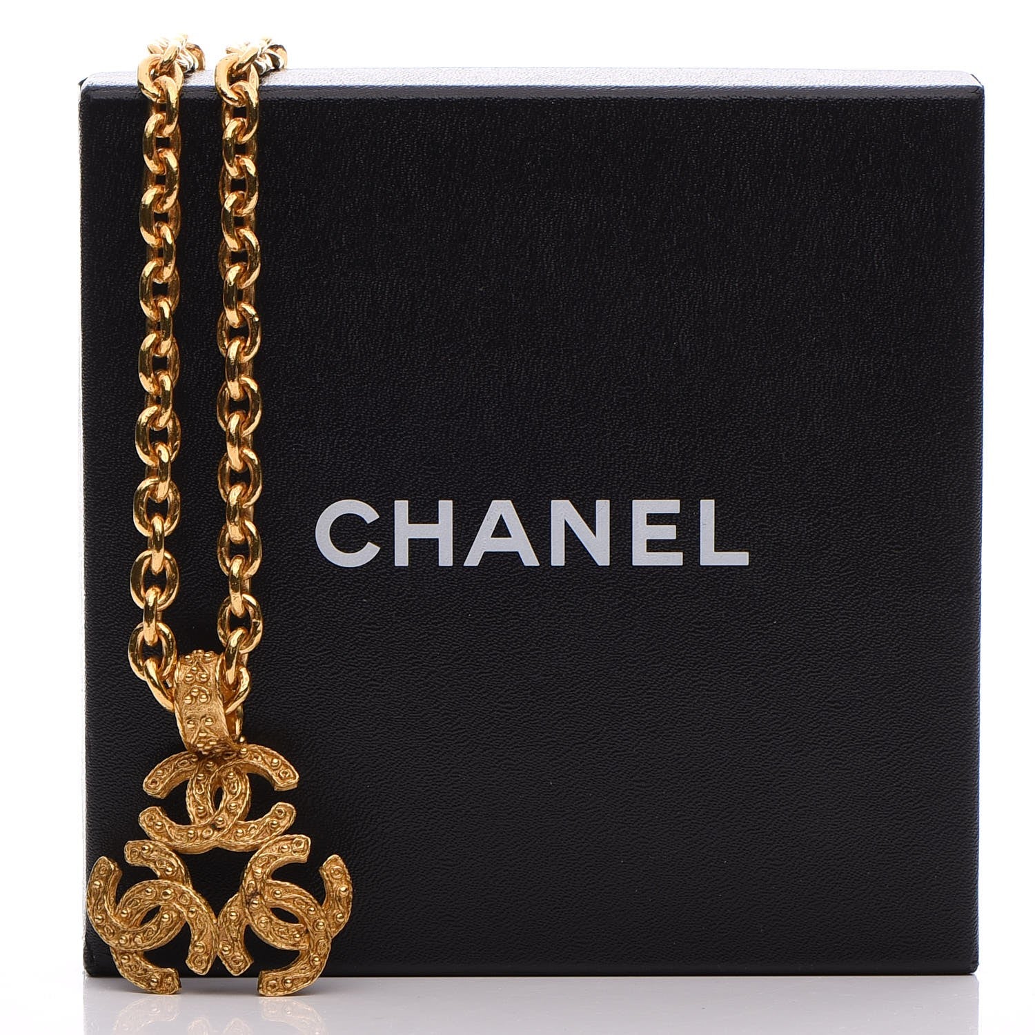 Chanel Triple CC Chain Necklace Gold 9 of 9