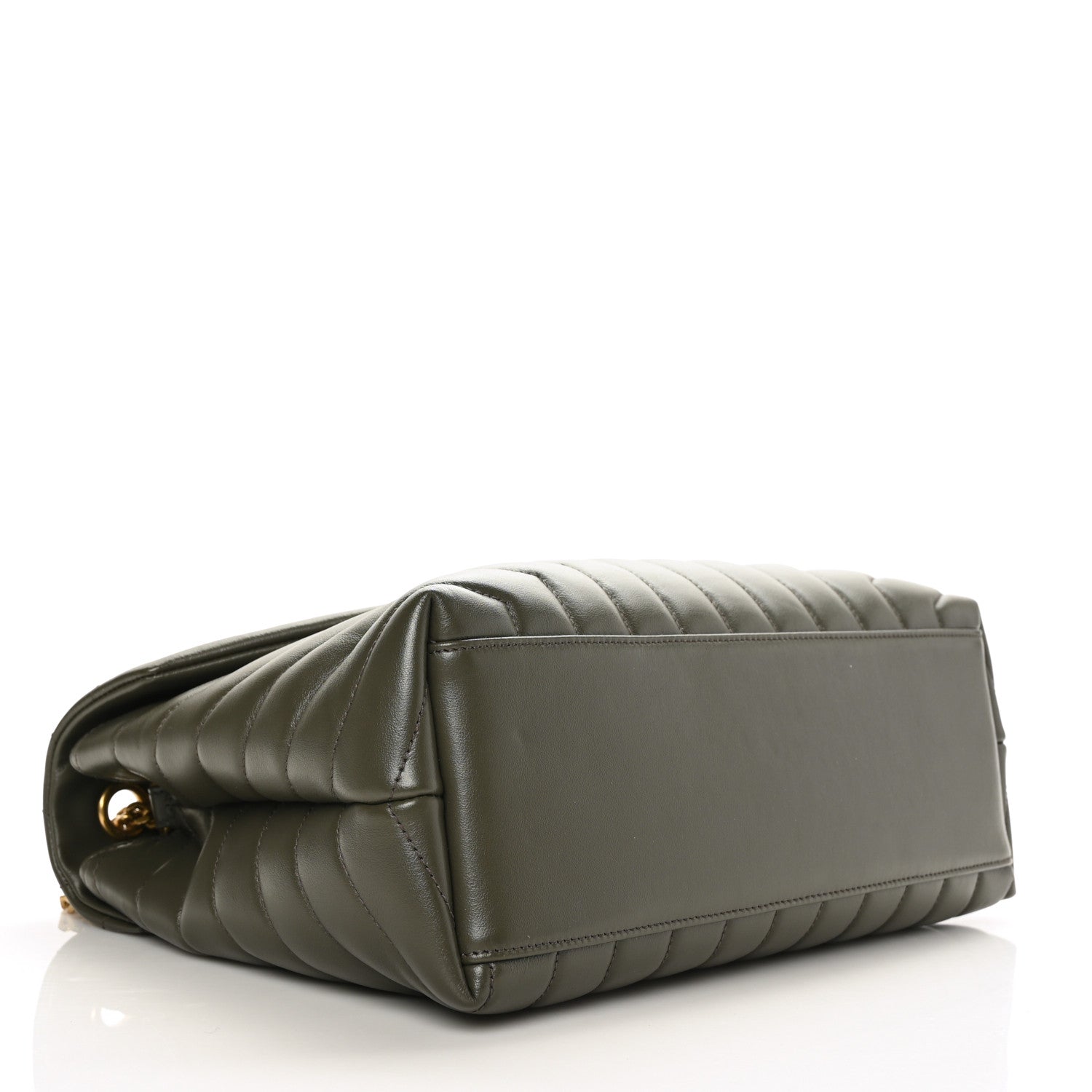 Saint Laurent Calfskin Y Quilted Monogram Medium Loulou Chain Satchel Military Olive 3 of 7