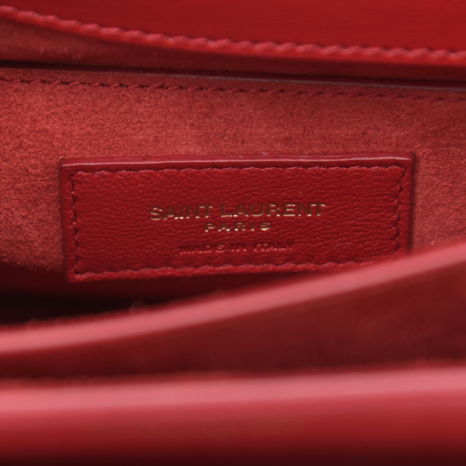 Saint Laurent Pony Hair Calfskin Leopard Print Medium Monogram Sunset Red 7 of 11