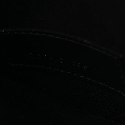Saint Laurent Calfskin Crocodile Embossed Uptown Monogram Pouch Black 13 of 14