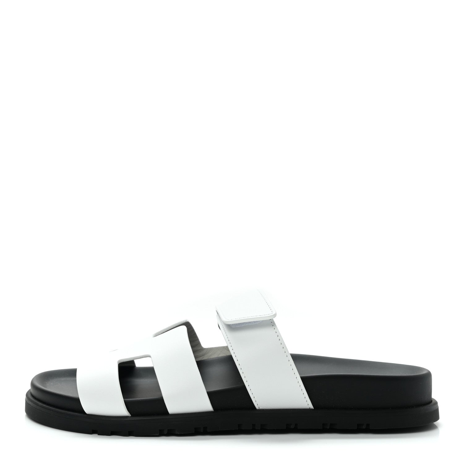 Hermes Calfskin Womens Chypre Sandals 37 White 1 of 9