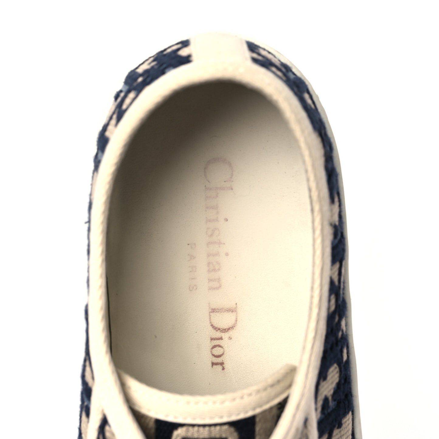Canvas Oblique Walk'N'Dior Low Top Sneakers 36 Deep Blue