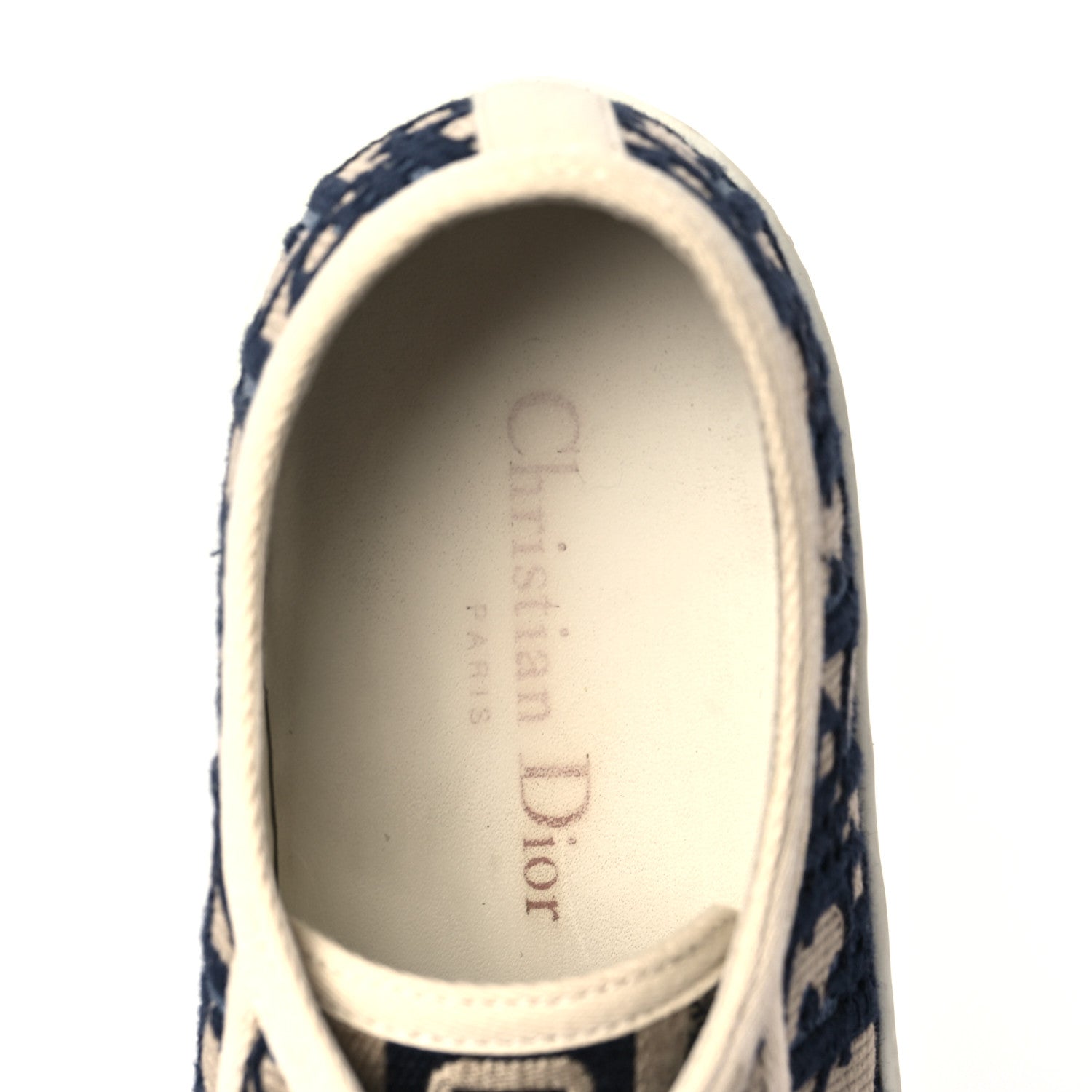 Christian Dior Canvas Oblique Walk'N'Dior Low Top Sneakers 36 Deep Blue 9 of 11