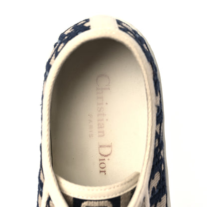 Christian Dior Canvas Oblique Walk'N'Dior Low Top Sneakers 36 Deep Blue 9 of 11